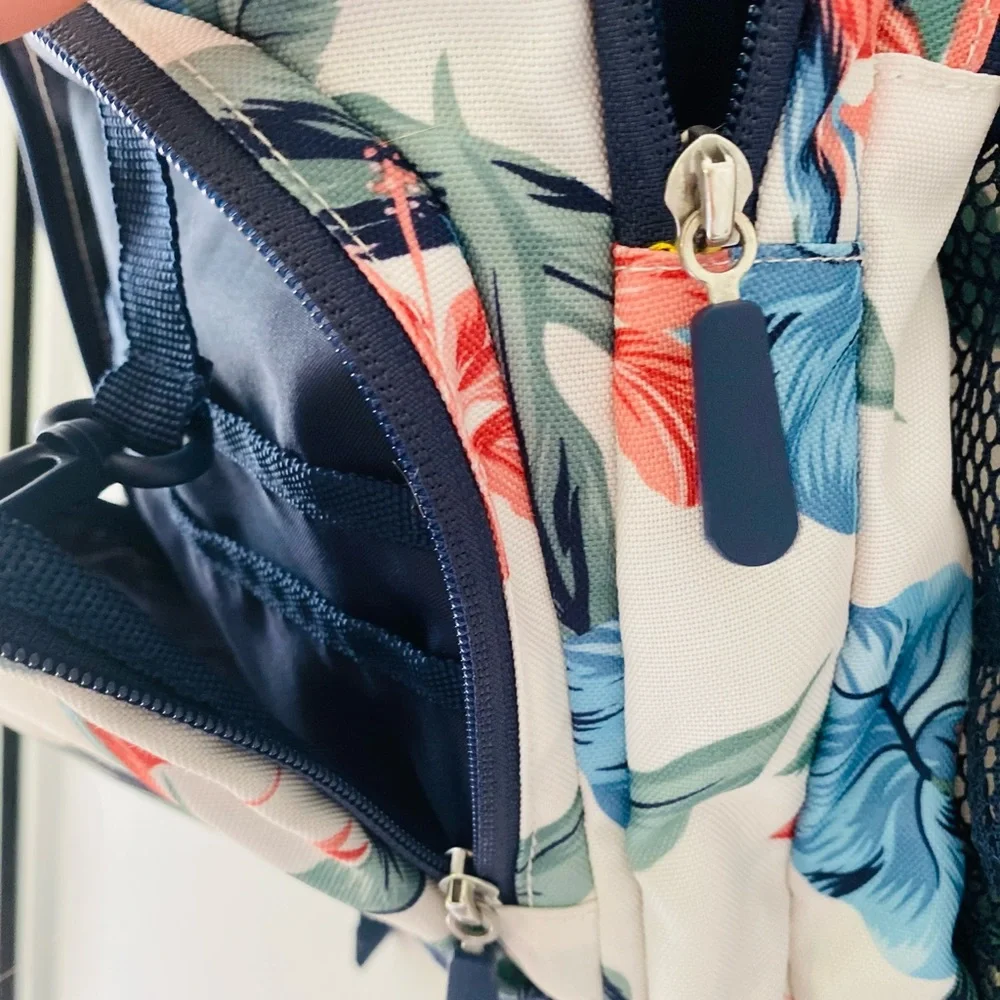 Pottery Barn Teen Roxy Sun Soaked Floral Backpack Large 17"H #9903G - Picture 4 of 14